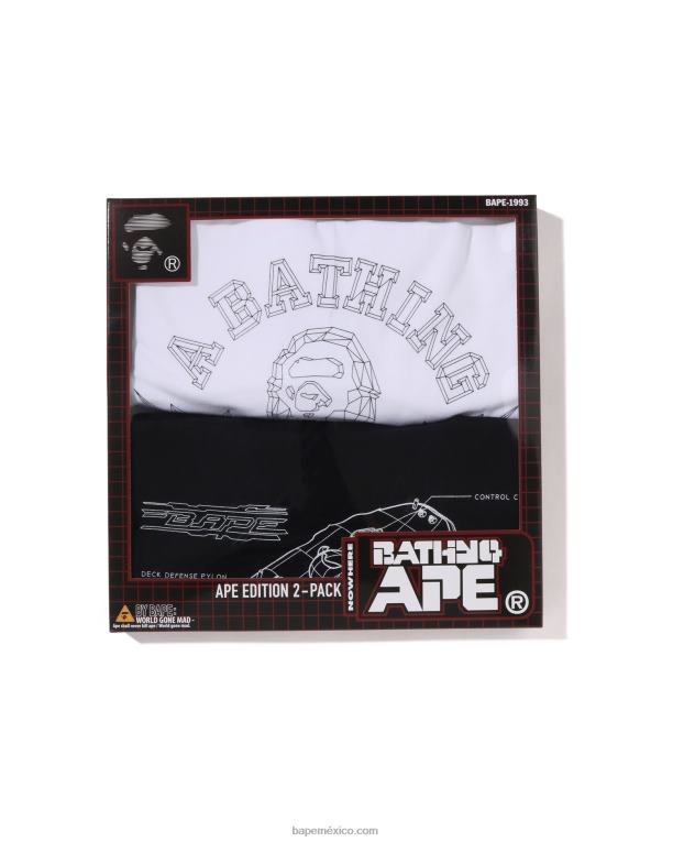 caja de paquete en T #2 m hombres A Bathing Ape 00RH319 caso