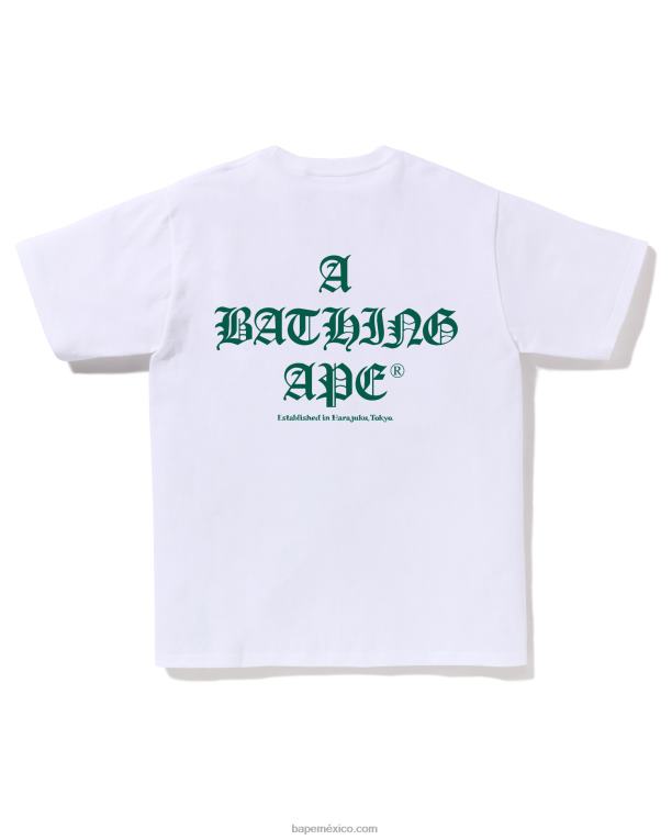 camiseta con logo hombres A Bathing Ape 00RH39 blanco