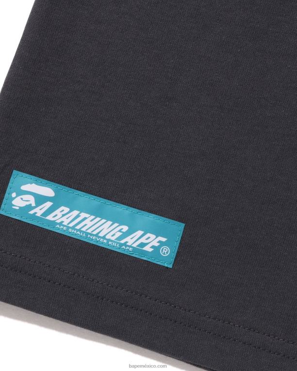 camiseta con logo hombres A Bathing Ape 00RH7 gris oscuro