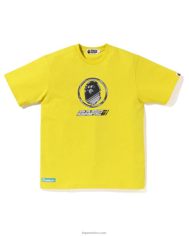 camiseta con logo hombres A Bathing Ape 00RH8 amarillo