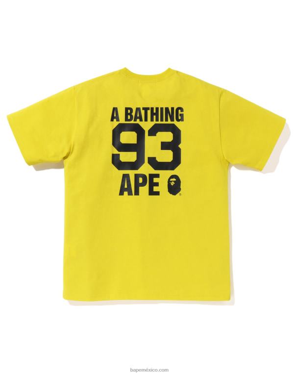 camiseta con logo hombres A Bathing Ape 00RH8 amarillo