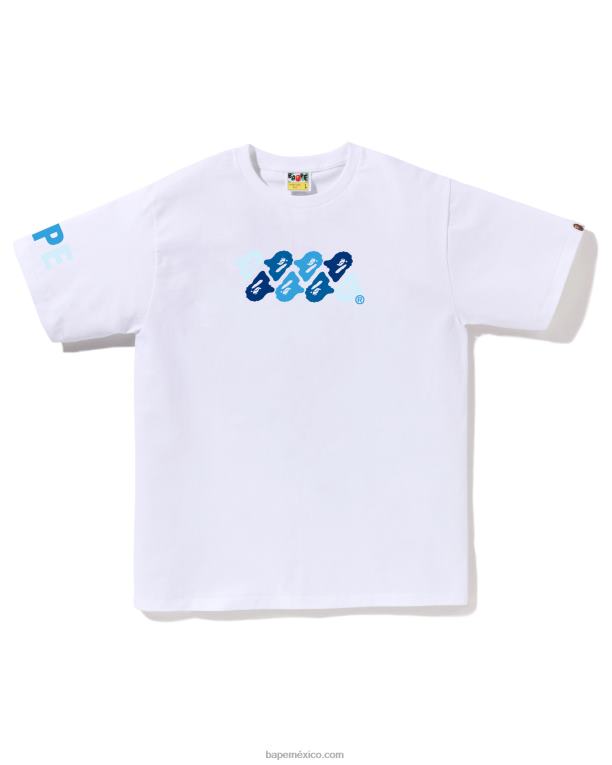 camiseta de camuflaje abc hombres A Bathing Ape 00RH77 blanco