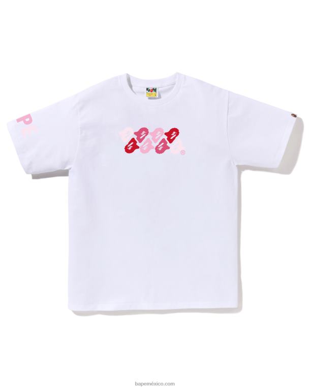camiseta de camuflaje abc hombres A Bathing Ape 00RH79 blanco