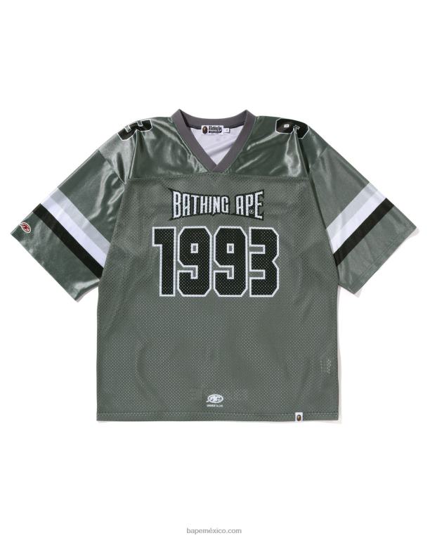camiseta de fútbol hombres A Bathing Ape 00RH169 gris