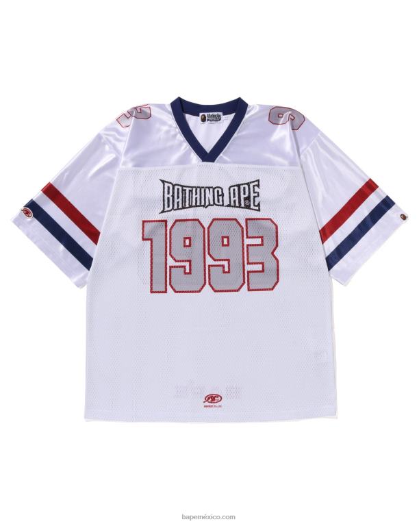 camiseta de fútbol hombres A Bathing Ape 00RH170 blanco