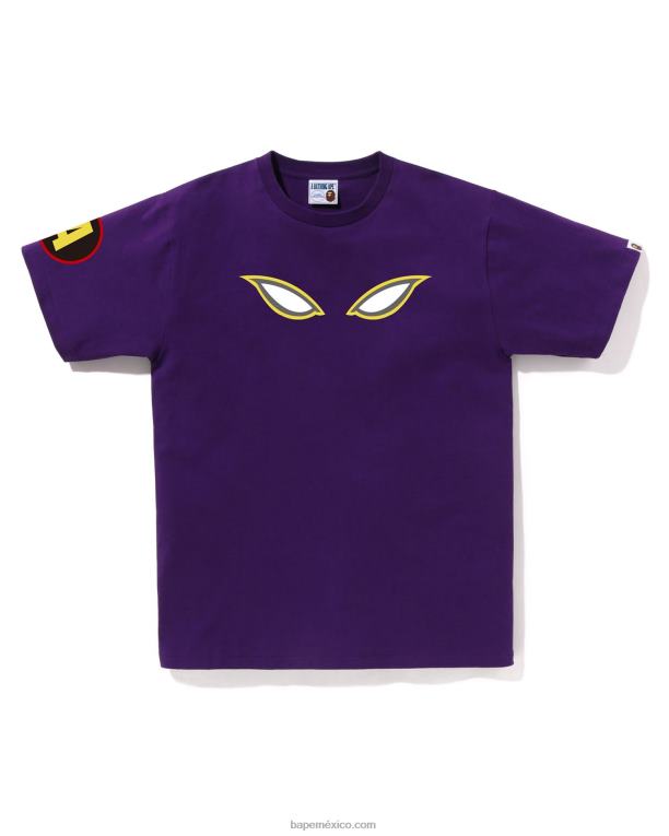 camiseta de sombra hombres A Bathing Ape 00RH173 púrpura