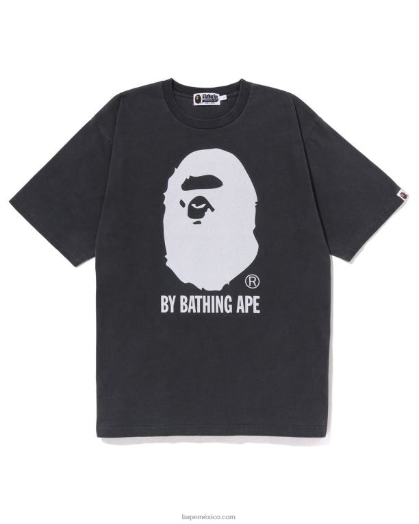 sobreteñido por camiseta relajada hombres A Bathing Ape 00RH250 negro