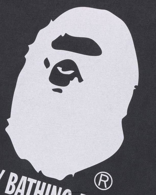 sobreteñido por camiseta relajada hombres A Bathing Ape 00RH250 negro