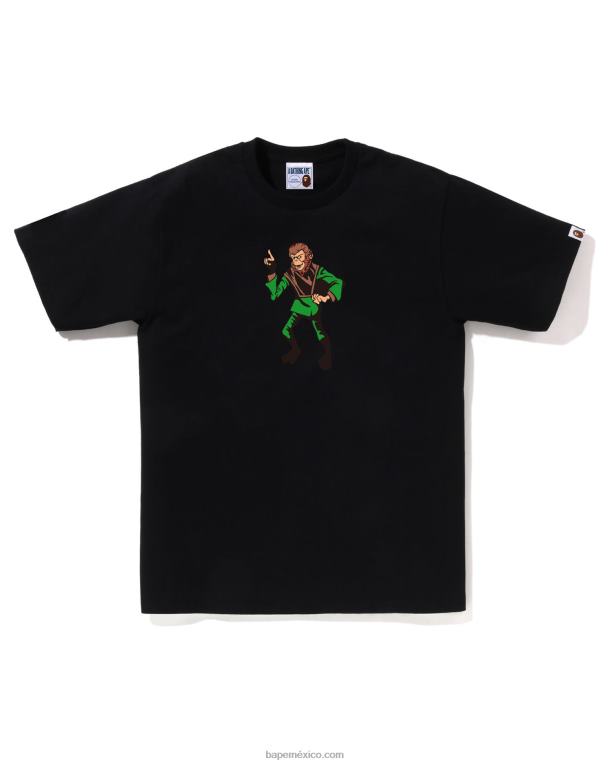 tee hombres A Bathing Ape 00RH161 negro