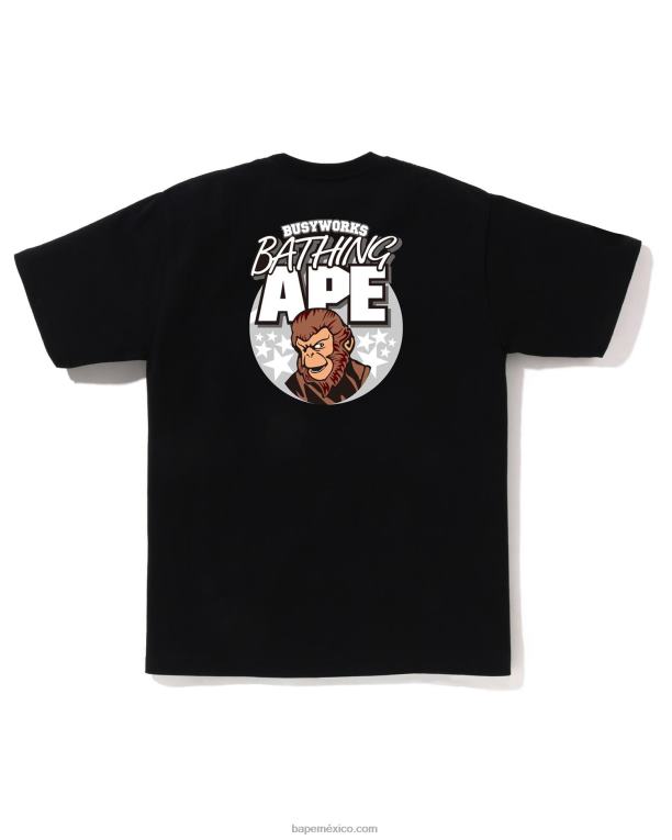 tee hombres A Bathing Ape 00RH161 negro