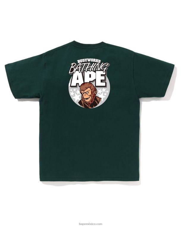 tee hombres A Bathing Ape 00RH162 ejercito verde