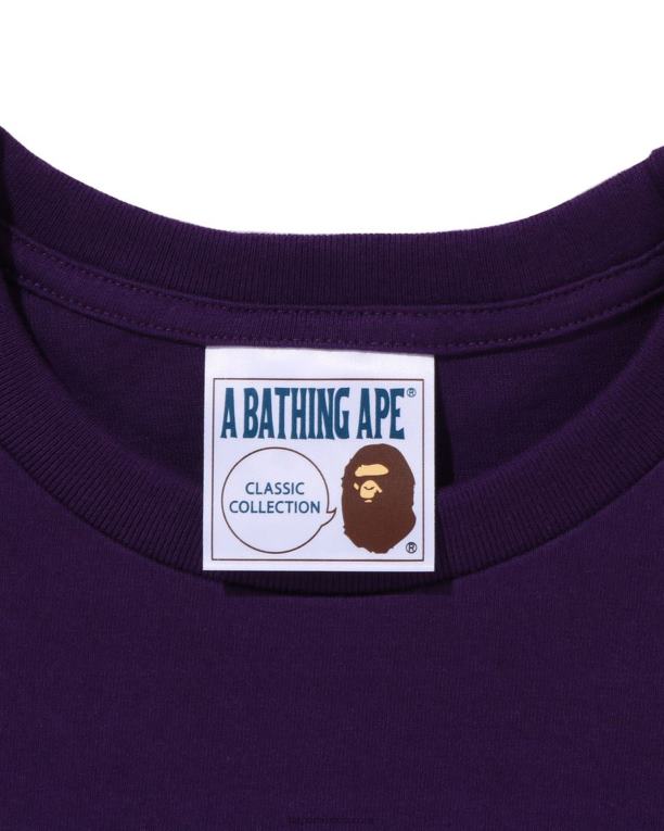 tee hombres A Bathing Ape 00RH163 púrpura