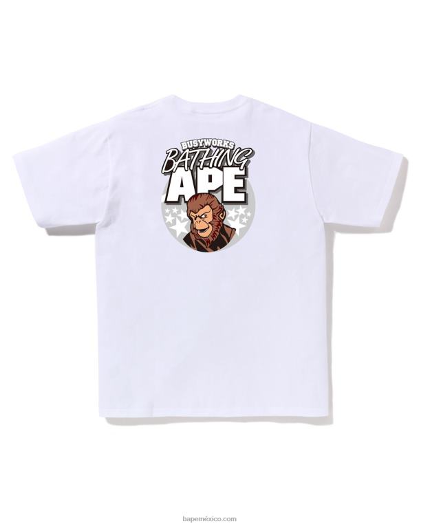 tee hombres A Bathing Ape 00RH164 blanco