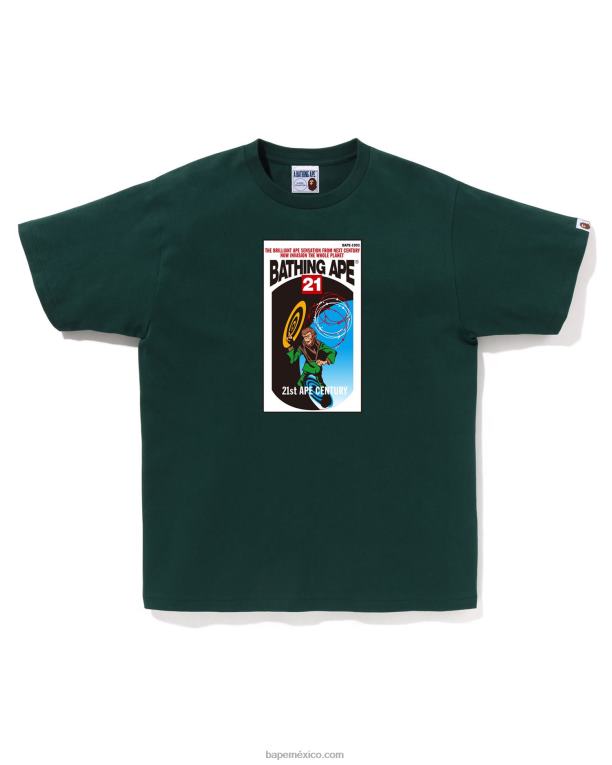 tee hombres A Bathing Ape 00RH166 ejercito verde