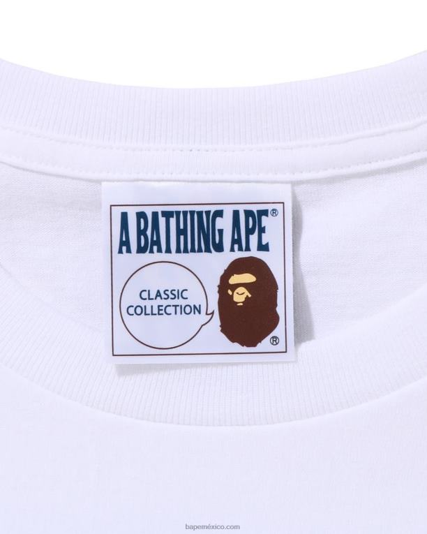 tee hombres A Bathing Ape 00RH168 blanco