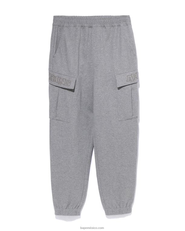 Pantalones de chándal de corte relajado con 6 bolsillos hombres A Bathing Ape 00RH229 gris