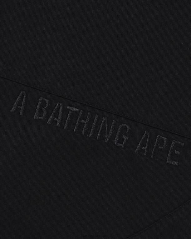 pantalones chinos holgados hombres A Bathing Ape 00RH291 negro