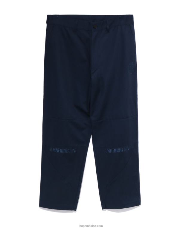 pantalones chinos holgados hombres A Bathing Ape 00RH292 Azul marino