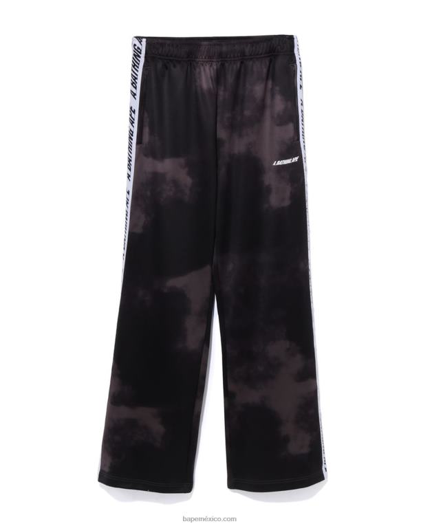 pantalones de chándal tie dye hombres A Bathing Ape 00RH238 gris oscuro