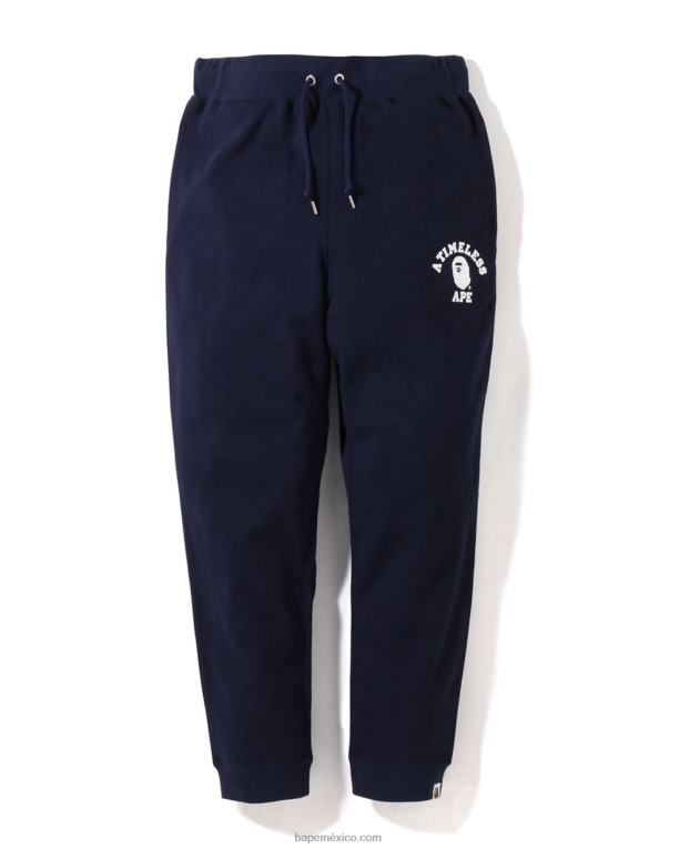 x jjjjound pantalones de chándal universitarios hombres A Bathing Ape 00RH342 Azul marino