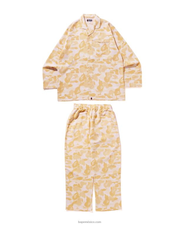 pijama de camuflaje de chocolate de san valentín hombres A Bathing Ape 00RH301 de color crema
