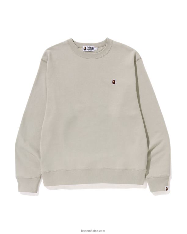 cabeza un punto ajuste relajado cuello redondo hombres A Bathing Ape 00RH304 beige