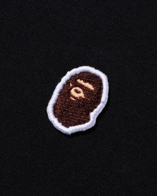 camiseta de cabeza de un punto hombres A Bathing Ape 00RH337 negro