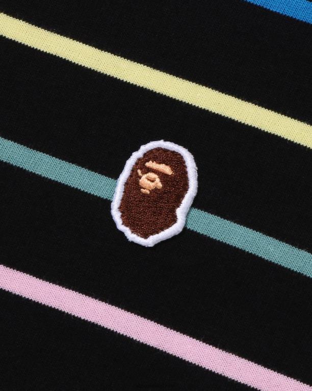 camiseta holgada con aro hombres A Bathing Ape 00RH288 negro