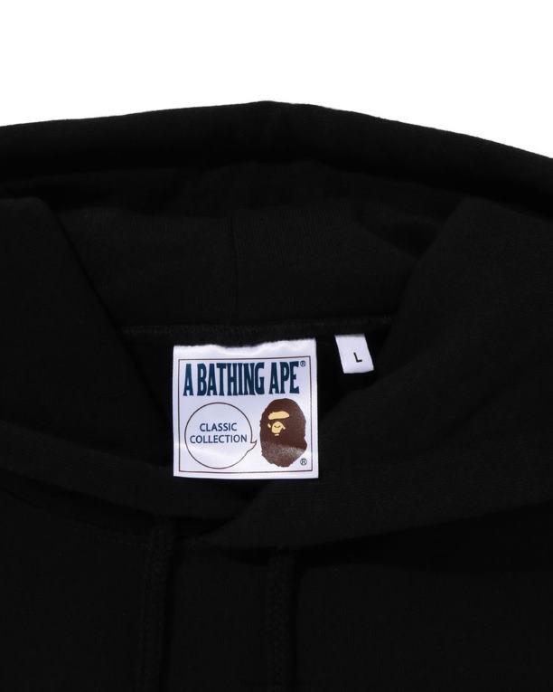 sudadera con capucha de ajuste holgado hombres A Bathing Ape 00RH284 negro