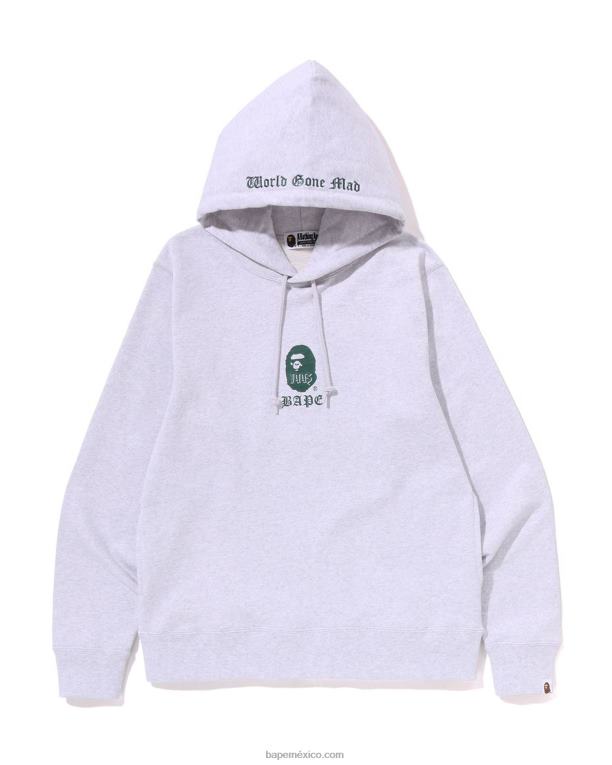 sudadera con capucha hombres A Bathing Ape 00RH278 gris