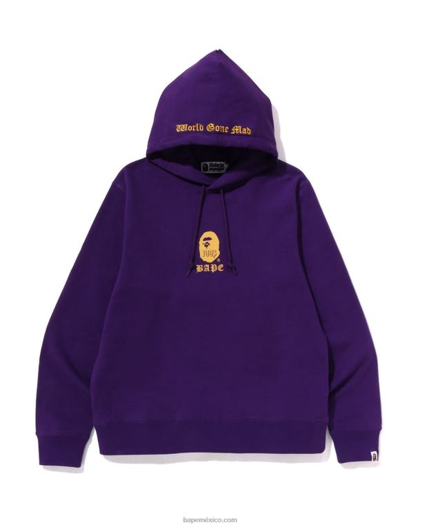 sudadera con capucha hombres A Bathing Ape 00RH279 púrpura
