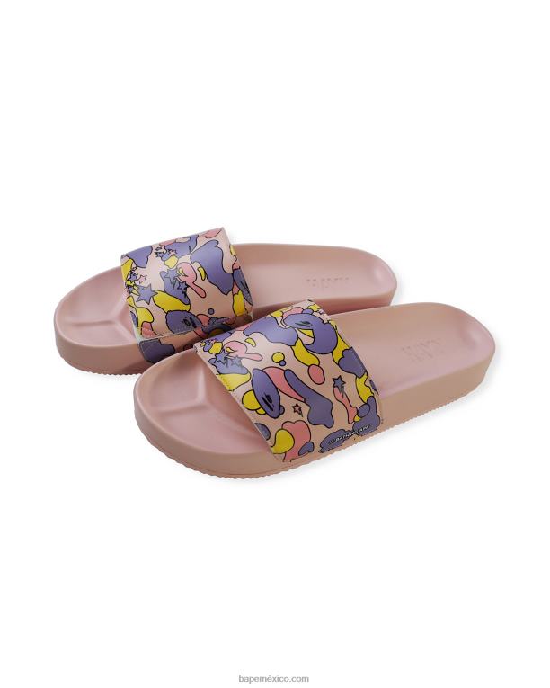 sandalias con diseño camuflado sta de x hayn hombres A Bathing Ape 00RH729 Rosa palido