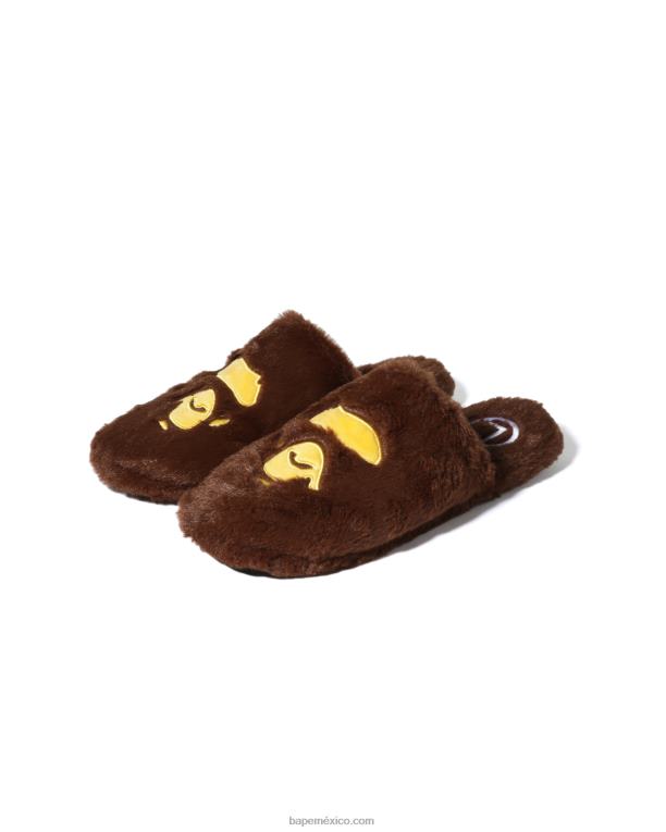 zapatillas de cabeza hombres A Bathing Ape 00RH711 marrón