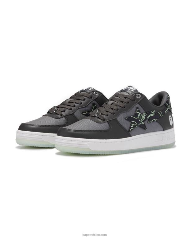 #1m2 hombres A Bathing Ape 00RH699 gris oscuro