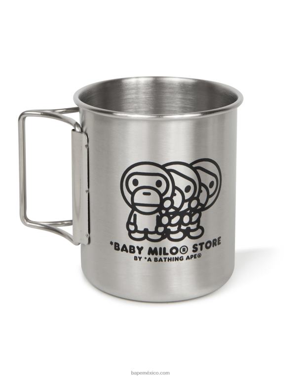taza del campamento del bebé milo mujer A Bathing Ape 00RH1129 plata