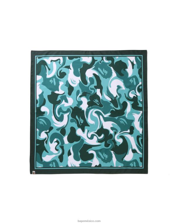 bufanda de camuflaje de mármol mujer A Bathing Ape 00RH1152 menta