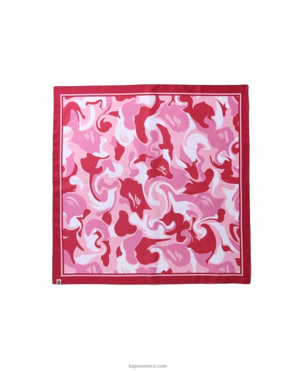 bufanda de camuflaje de mármol mujer A Bathing Ape 00RH1153 rosa