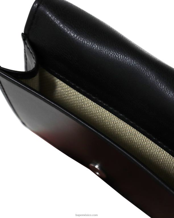 billetera de cuero bebe milo mujer A Bathing Ape 00RH1158 negro