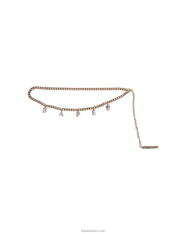 cadena del vientre mujer A Bathing Ape 00RH1140 oro
