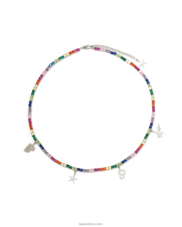 collar de cristal multicolor mujer A Bathing Ape 00RH1114 caso