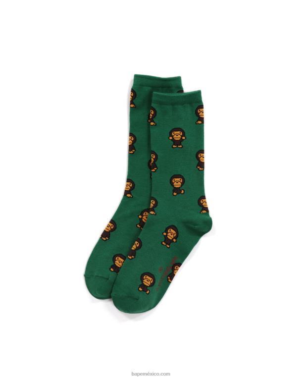 bebé milo calcetines mujer A Bathing Ape 00RH1160 Esmeralda