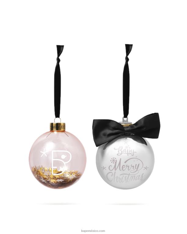 conjunto de adornos de logotipo de navidad mujer A Bathing Ape 00RH1192 Rosa palido