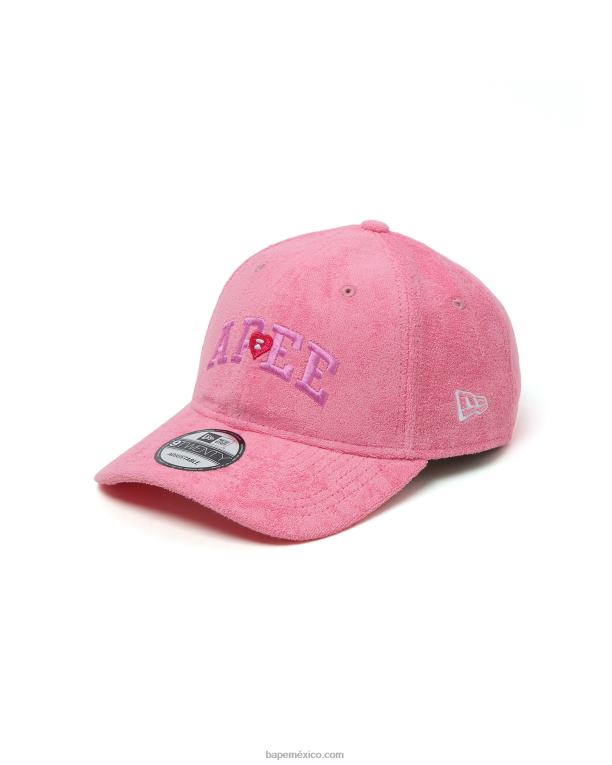 gorra con logo x new era 9twenty mujer A Bathing Ape 00RH1088 rosa