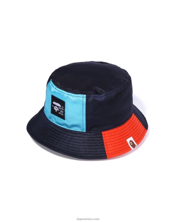 sombrero de pescador con bloques de color mujer A Bathing Ape 00RH1148 caso