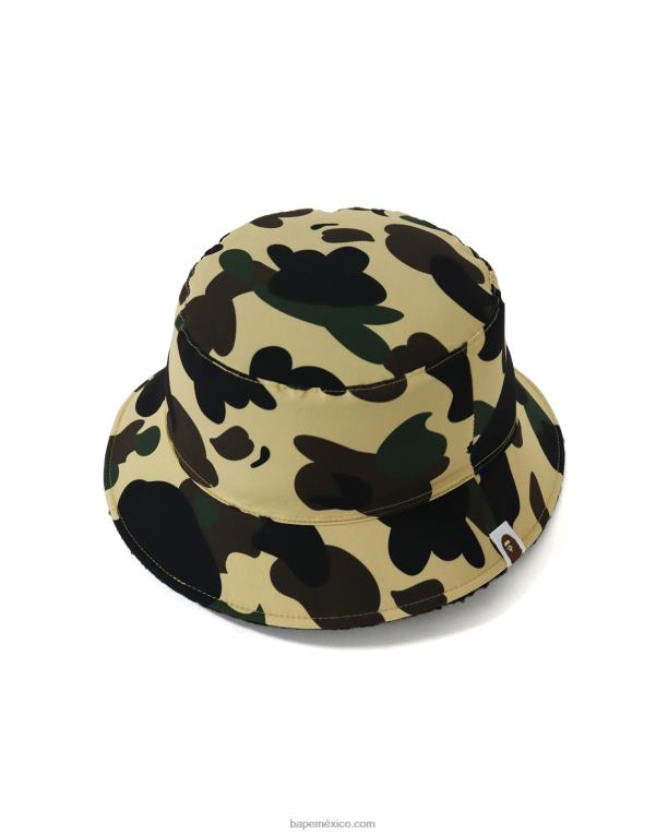 sombrero de pescador reversible 1st camo boa mujer A Bathing Ape 00RH1155 negro