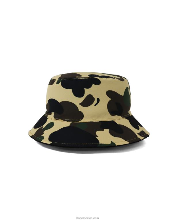 sombrero de pescador reversible 1st camo boa mujer A Bathing Ape 00RH1155 negro