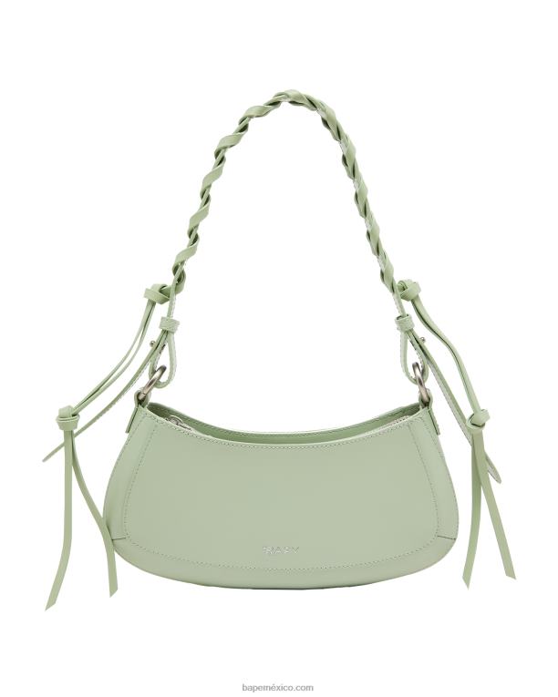 bolsa con asa superior retorcida mujer A Bathing Ape 00RH1262 verde claro