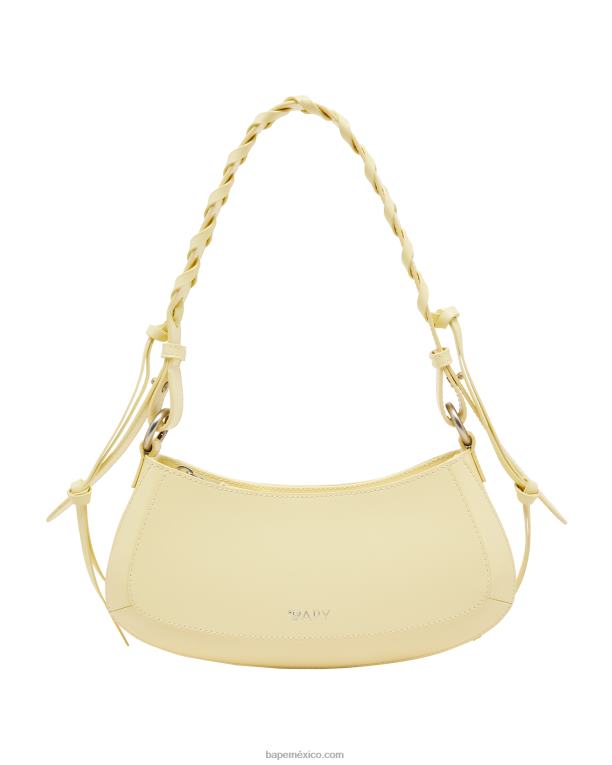 bolsa con asa superior retorcida mujer A Bathing Ape 00RH1263 amarillo suave