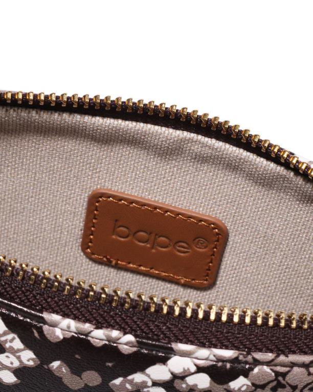 bolso de mano con motivo de serpiente mujer A Bathing Ape 00RH1108 beige