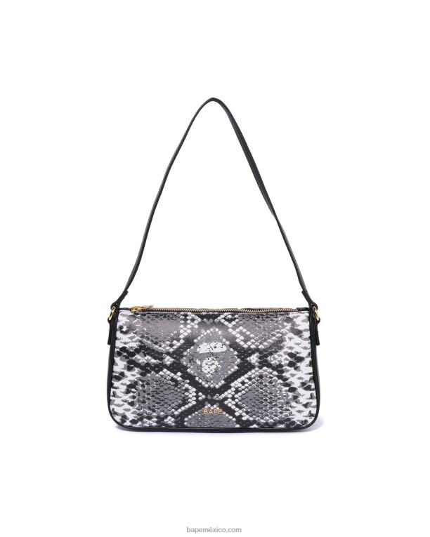 bolso de mano con motivo de serpiente mujer A Bathing Ape 00RH1109 gris